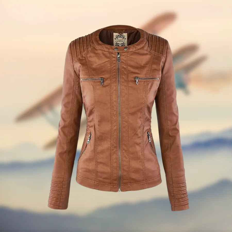 Deloin | Stylish and Versatile Hooded Leather Jacket