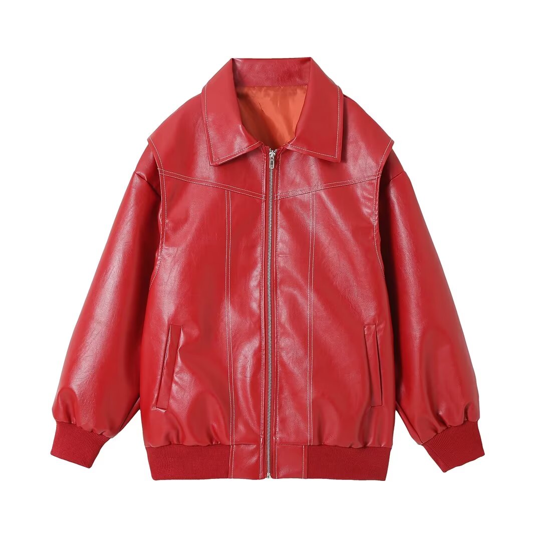 Deloin - Oversized Leather Jacket