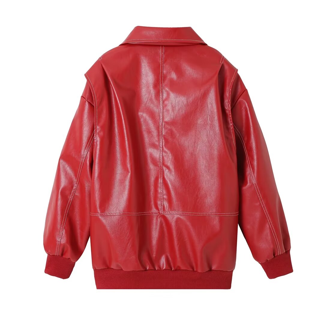 Deloin - Oversized Leather Jacket